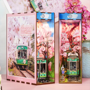 Sakura's Travel - 3D Puzzle Wood - Book Nook