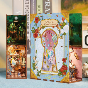 Alice in Wonderland - 3D Puzzle Wood - Book Nook